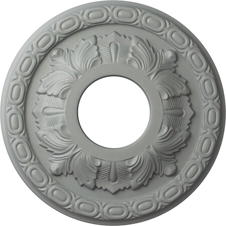 Ekena Millwork Leaf Ceiling Medallion (Fits Canopies up to 4 3/4"), 11 3/8"OD x 3 5/8"ID x 1 1/8"P, Primed White CM11LF
